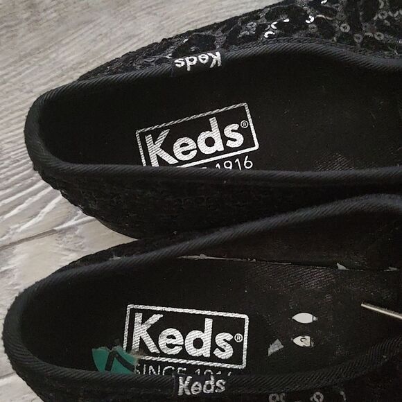KED Black Sequin Cheetah Shoe Sz 7.5 - Picture 6 of 9